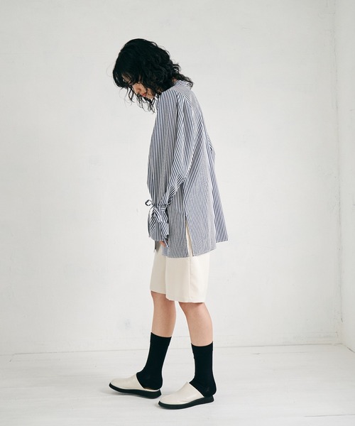 4youstory（フォーユーストーリー）の「【4youstory】袖リボンブラウス（シャツ/ブラウス・レディース・ベージュ/ネイビー/オフホワイト/オレンジ・MEDIUM）」の17枚目の写真