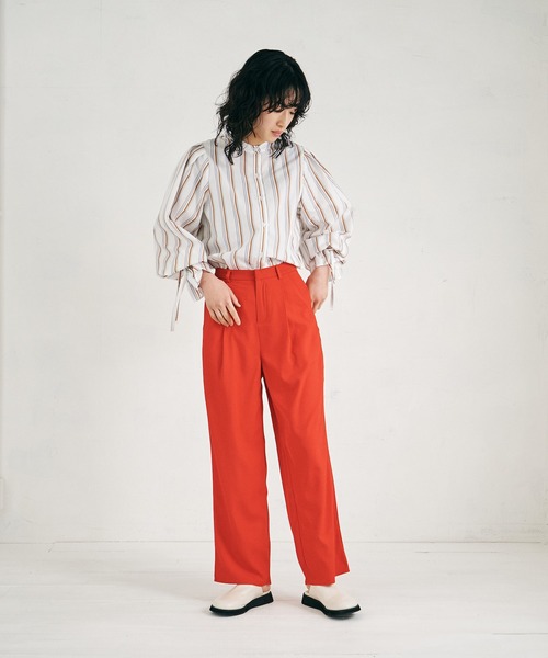 4youstory（フォーユーストーリー）の「【4youstory】袖リボンブラウス（シャツ/ブラウス・レディース・ベージュ/ネイビー/オフホワイト/オレンジ・MEDIUM）」の21枚目の写真