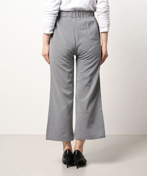 flower(フラワー)の「デイリーギンガムパンツ(その他パンツ・レディース・ブラック/ベージュ・FREE)」の4枚目の写真