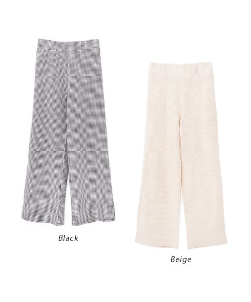 flower(フラワー)の「デイリーギンガムパンツ(その他パンツ・レディース・ブラック/ベージュ・FREE)」の7枚目の写真