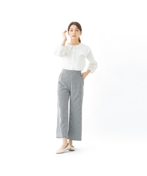 flower(フラワー)の「デイリーギンガムパンツ(その他パンツ・レディース・ブラック/ベージュ・FREE)」の10枚目の写真