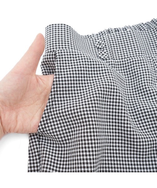 flower(フラワー)の「デイリーギンガムパンツ(その他パンツ・レディース・ブラック/ベージュ・FREE)」の19枚目の写真