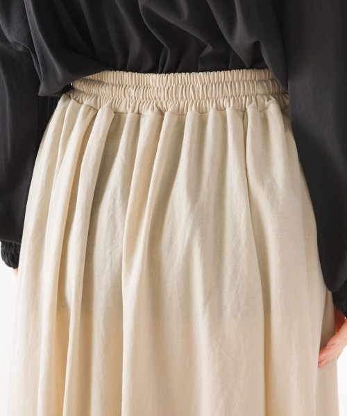 OMNES（オムネス）の「接触冷感レーヨンナイロンギャザースカート（スカート・レディース・ラベンダー/ベージュ/ブルー/ブラック/キャメル・FREE）」の14枚目の写真