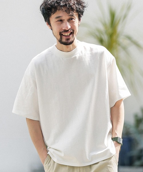 URBAN RESEARCH Sonny Label(アーバンリサーチサニーレーベル)の「USAコットンモックネックTシャツ(Tシャツ/カットソー・メンズ・オフホワイト/ベージュ系その他/チャコールグレー・LARGE/MEDIUM)」の2枚目の写真