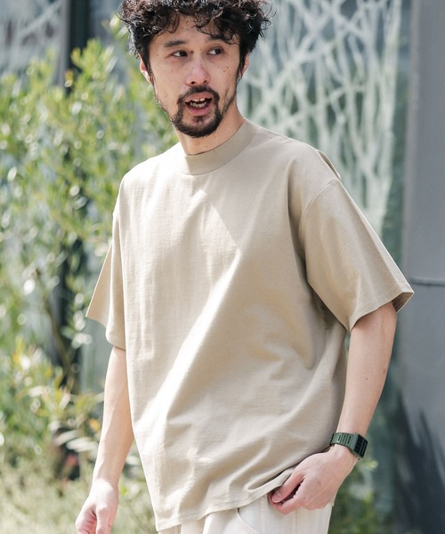 URBAN RESEARCH Sonny Label(アーバンリサーチサニーレーベル)の「USAコットンモックネックTシャツ(Tシャツ/カットソー・メンズ・オフホワイト/ベージュ系その他/チャコールグレー・LARGE/MEDIUM)」の8枚目の写真