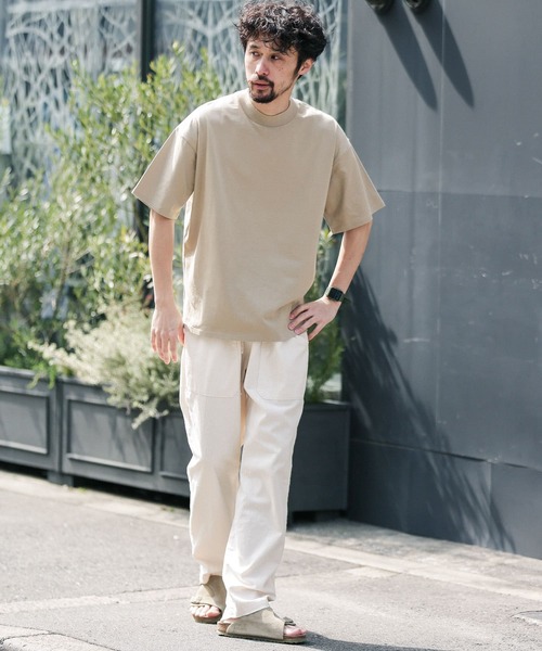 URBAN RESEARCH Sonny Label(アーバンリサーチサニーレーベル)の「USAコットンモックネックTシャツ(Tシャツ/カットソー・メンズ・オフホワイト/ベージュ系その他/チャコールグレー・LARGE/MEDIUM)」の11枚目の写真