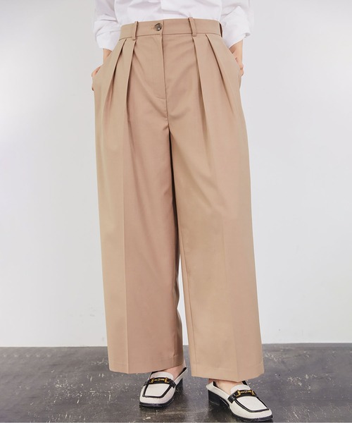 RANDEBOO（ランデブー）の「Classic tuck pants（スラックス・レディース・ベージュ/グレー・1/0）」の11枚目の写真