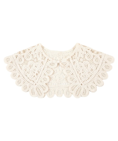 titivate（ティティベイト）の「ﾊﾟｰﾙﾎﾞﾀﾝﾚｰｽ付け襟（付け襟・レディース・ブラック/アイボリー・FREE）」の6枚目の写真