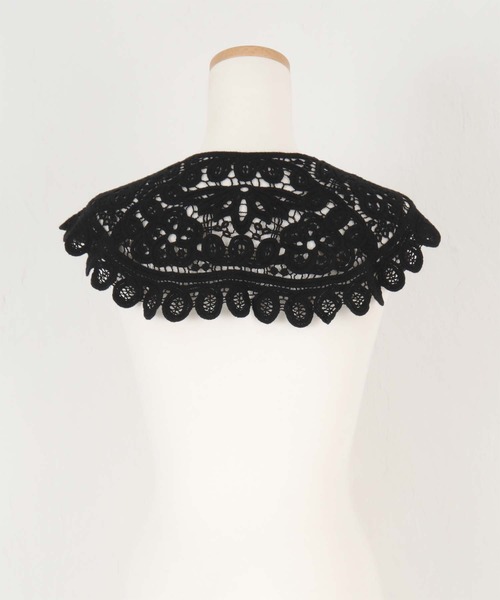 titivate（ティティベイト）の「ﾊﾟｰﾙﾎﾞﾀﾝﾚｰｽ付け襟（付け襟・レディース・ブラック/アイボリー・FREE）」の8枚目の写真