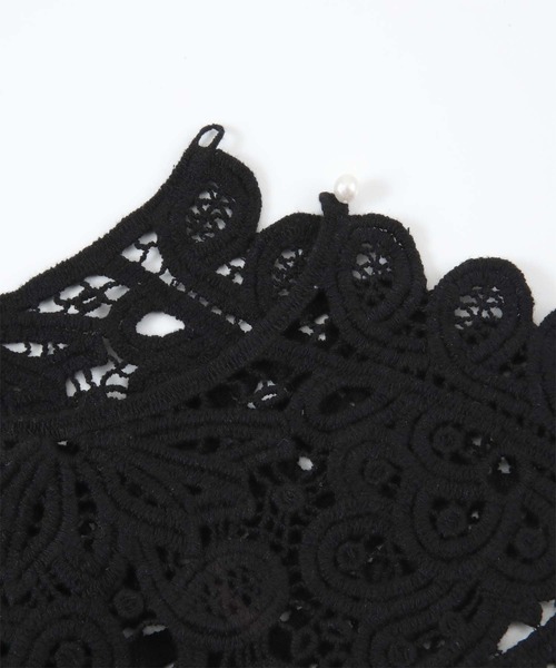 titivate（ティティベイト）の「ﾊﾟｰﾙﾎﾞﾀﾝﾚｰｽ付け襟（付け襟・レディース・ブラック/アイボリー・FREE）」の16枚目の写真