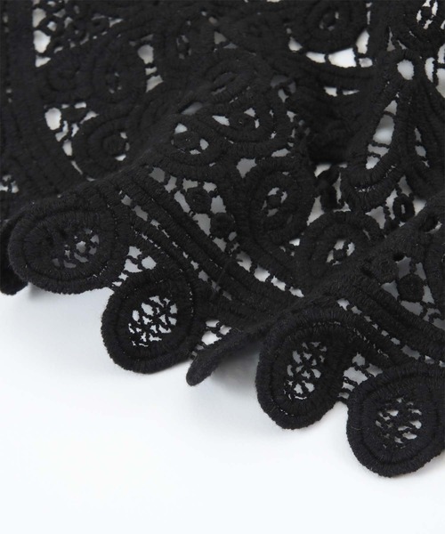 titivate（ティティベイト）の「ﾊﾟｰﾙﾎﾞﾀﾝﾚｰｽ付け襟（付け襟・レディース・ブラック/アイボリー・FREE）」の10枚目の写真