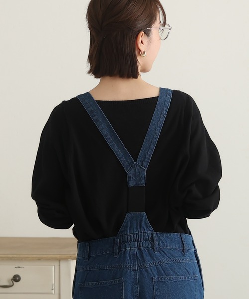 ElegChic(エレグシック)の「コットンバルーンスリーブニット(ニット/セーター・レディース・オフホワイト/ブラック/ベージュ・M/XL/4L)」の6枚目の写真