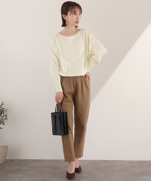 ElegChic(エレグシック)の「コットンバルーンスリーブニット(ニット/セーター・レディース・オフホワイト/ブラック/ベージュ・M/XL/4L)」の11枚目の写真