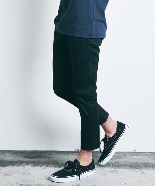 Magine(マージン)の「CTN STRETCH CROPPED TAPERED PANTS:コットン ストレッチ クロップド テーパードパンツ 22SS(チノパンツ・メンズ・ブラック/ベージュ/ネイビー/オリーブ・44/46/48)」の12枚目の写真