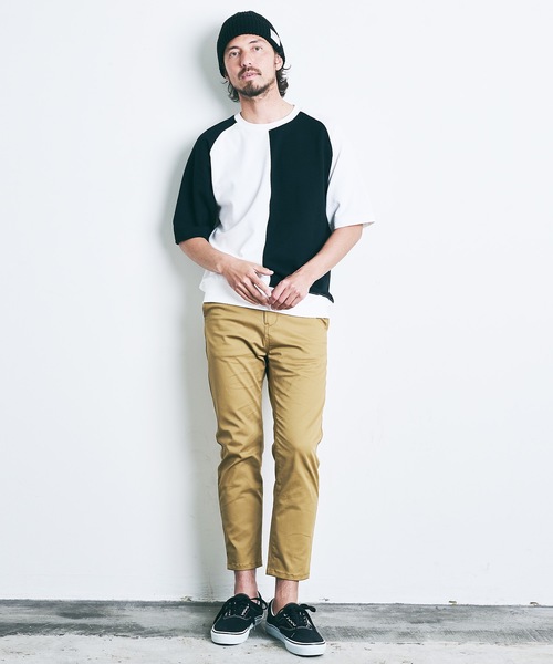Magine(マージン)の「CTN STRETCH CROPPED TAPERED PANTS:コットン ストレッチ クロップド テーパードパンツ 22SS(チノパンツ・メンズ・ブラック/ベージュ/ネイビー/オリーブ・44/46/48)」の15枚目の写真