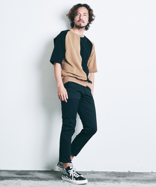 Magine(マージン)の「CTN STRETCH CROPPED TAPERED PANTS:コットン ストレッチ クロップド テーパードパンツ 22SS(チノパンツ・メンズ・ブラック/ベージュ/ネイビー/オリーブ・44/46/48)」の9枚目の写真