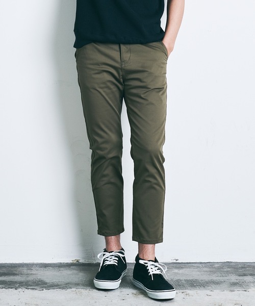 Magine(マージン)の「CTN STRETCH CROPPED TAPERED PANTS:コットン ストレッチ クロップド テーパードパンツ 22SS(チノパンツ・メンズ・ブラック/ベージュ/ネイビー/オリーブ・44/46/48)」の19枚目の写真