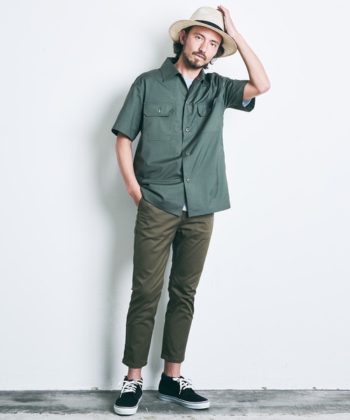 Magine(マージン)の「CTN STRETCH CROPPED TAPERED PANTS:コットン ストレッチ クロップド テーパードパンツ 22SS(チノパンツ・メンズ・ブラック/ベージュ/ネイビー/オリーブ・44/46/48)」の17枚目の写真