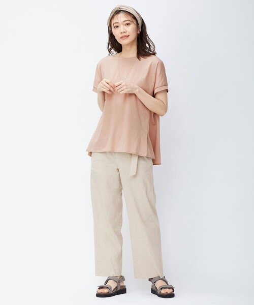J.PRESS(ジェイプレス)の「【洗える】リネンセルロースストレッチ パンツ(その他パンツ・レディース・ベージュ系/ネイビー系・9/11/7)」の8枚目の写真