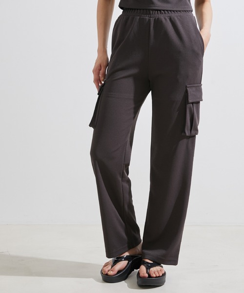 NERGY（ナージー）の「BP ジョーゼットカーゴパンツ（カーゴパンツ・レディース・チャコールグレー/オフホワイト・FREE）」の8枚目の写真