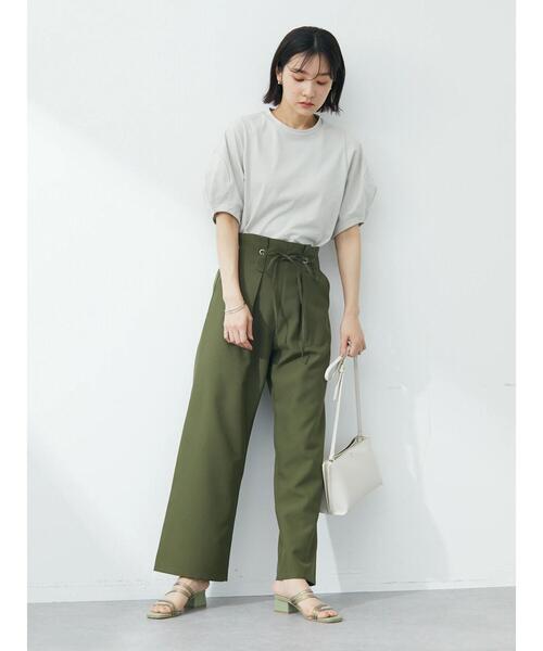 Green Parks(グリーンパークス)の「・ELENCARE DUE ハトメ付ワイドパンツ(その他パンツ・レディース・ブラック/カーキ/レッド・FREE)」の11枚目の写真