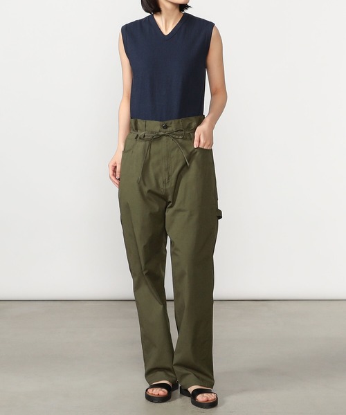 MONITALY（モニタリー）の「MONITALY | ドロップクロッチペインターパンツ WOMEN（その他パンツ・レディース・ベージュ/オリーブ・32）」の5枚目の写真