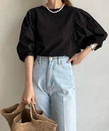 DouDou | 【WEB限定】バックレースシアースリーブブラウス(シャツ/ブラウス)