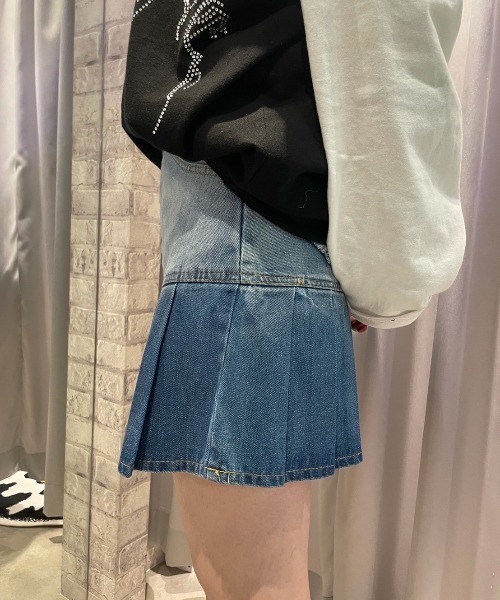 XU(エックスユー)の「【XU/エックスユー】gradation denim skirt/デニムスカート ミニスカート プリーツスカート(デニムスカート・レディース・ブラック/ブルー・M)」の6枚目の写真