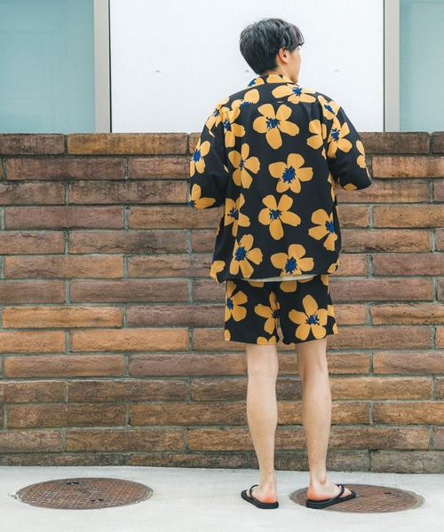 coca(coca)(コカ)の「レトロフラワーアロハシャツ(シャツ/ブラウス・メンズ・ブラック・M/L/XL)」の5枚目の写真