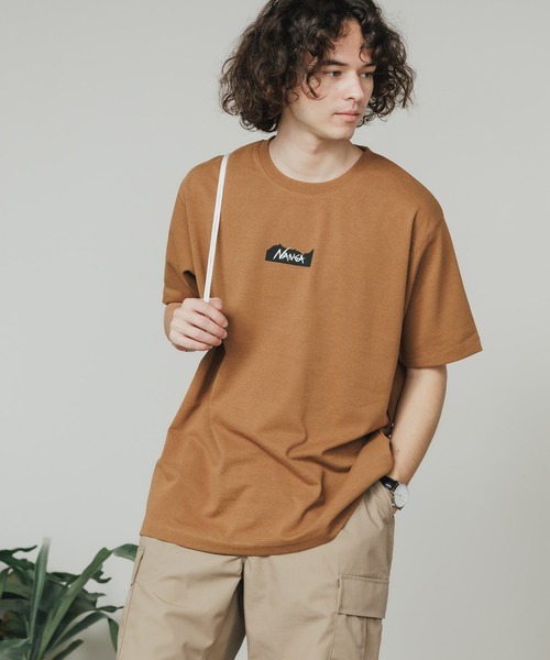 NANGA（ナンガ）の「NANGA/ナンガ ECO HYBRID MT LOGO TEE ロゴTシャツ 2026年春夏（Tシャツ/カットソー・メンズ・ホワイト/ブラック/ネイビー/キャメル/グレー/レンガ・L/XL/M/S）」の5枚目の写真