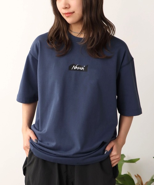 NANGA（ナンガ）の「NANGA/ナンガ ECO HYBRID MT LOGO TEE ロゴTシャツ 2026年春夏（Tシャツ/カットソー・メンズ・ホワイト/ブラック/ネイビー/キャメル/グレー/レンガ・L/XL/M/S）」の7枚目の写真