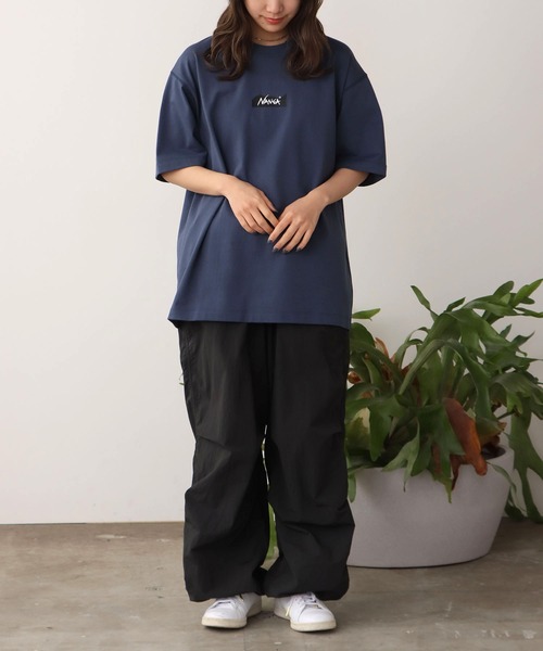 NANGA（ナンガ）の「NANGA/ナンガ ECO HYBRID MT LOGO TEE ロゴTシャツ 2026年春夏（Tシャツ/カットソー・メンズ・ホワイト/ブラック/ネイビー/キャメル/グレー/レンガ・L/XL/M/S）」の12枚目の写真