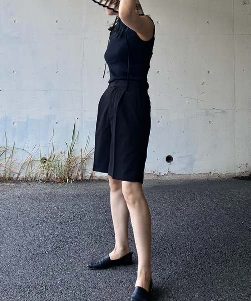 y/m by RIKA（イムバイリカ）の「クレープハーフパンツ（その他パンツ・レディース・ブラック/グレイッシュベージュ・FREE）」の14枚目の写真