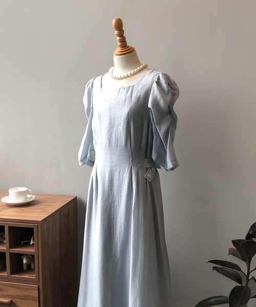 aimoha(アイモハ)の「ふんわりワンピース (SS)(ワンピース・レディース・ブルー/オフホワイト・MEDIUM/LARGE)」の15枚目の写真