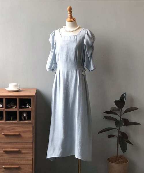 aimoha(アイモハ)の「ふんわりワンピース (SS)(ワンピース・レディース・ブルー/オフホワイト・MEDIUM/LARGE)」の18枚目の写真