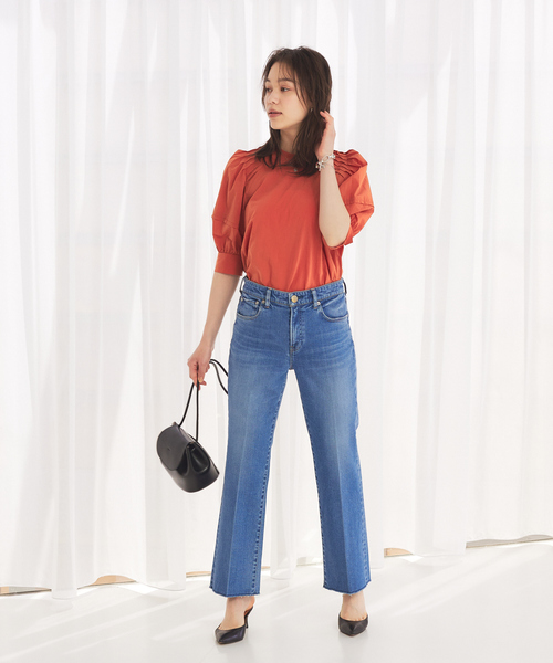 Rouge vif（ルージュヴィフ）の「【セットアップ対応】ピンタックブラウス（シャツ/ブラウス・レディース・ホワイト/チャコールグレー/オレンジ・フリー）」の5枚目の写真