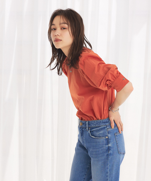 Rouge vif（ルージュヴィフ）の「【セットアップ対応】ピンタックブラウス（シャツ/ブラウス・レディース・ホワイト/チャコールグレー/オレンジ・フリー）」の7枚目の写真