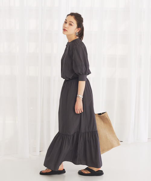 Rouge vif（ルージュヴィフ）の「【セットアップ対応】ピンタックブラウス（シャツ/ブラウス・レディース・ホワイト/チャコールグレー/オレンジ・フリー）」の9枚目の写真