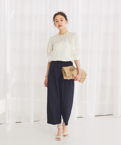 Rouge vif（ルージュヴィフ）の「【セットアップ対応】ピンタックブラウス（シャツ/ブラウス・レディース・ホワイト/チャコールグレー/オレンジ・フリー）」の11枚目の写真