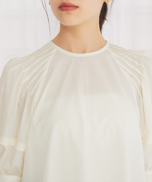 Rouge vif（ルージュヴィフ）の「【セットアップ対応】ピンタックブラウス（シャツ/ブラウス・レディース・ホワイト/チャコールグレー/オレンジ・フリー）」の16枚目の写真