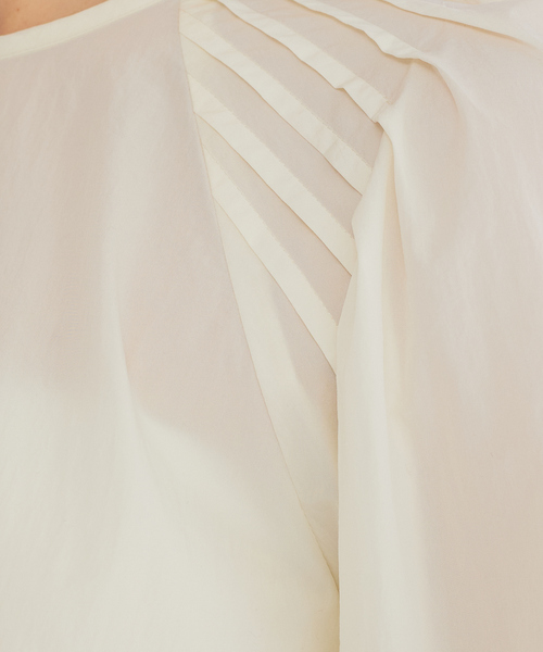 Rouge vif（ルージュヴィフ）の「【セットアップ対応】ピンタックブラウス（シャツ/ブラウス・レディース・ホワイト/チャコールグレー/オレンジ・フリー）」の20枚目の写真