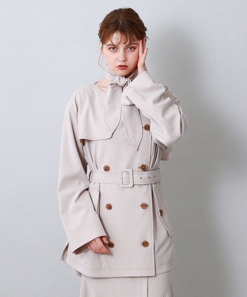 ボウタイノーカラートレンチ トレンチコート Me Me Couture ミーアンドミークチュール のファッション通販 Zozotown