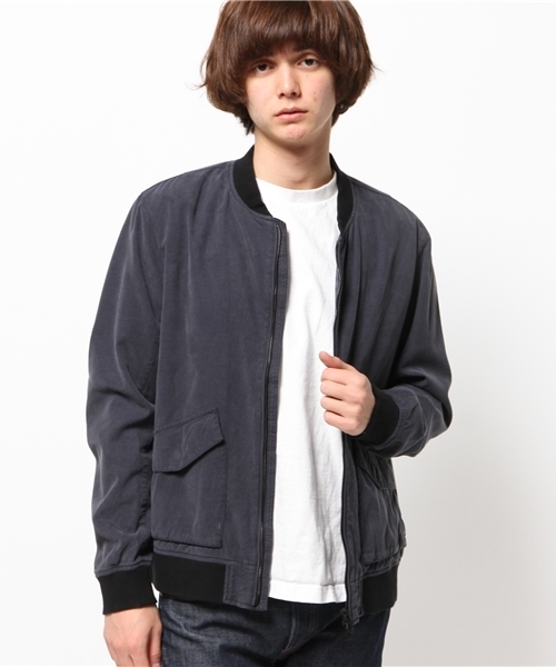 AMERICAN RAG CIE（アメリカンラグシー）の「AMERICAN RAG CIE 綿テンセル ジップアップブルゾン（ブルゾン・メンズ・ネイビー/ベージュ・1/3/2）」の15枚目の写真