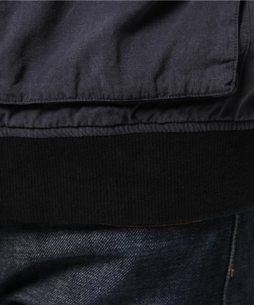 AMERICAN RAG CIE（アメリカンラグシー）の「AMERICAN RAG CIE 綿テンセル ジップアップブルゾン（ブルゾン・メンズ・ネイビー/ベージュ・1/3/2）」の7枚目の写真