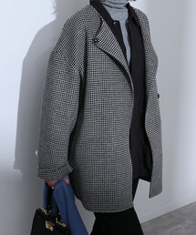 SLOBE IENA | HAMILTONダブルフェイスウールショートコート(ノーカラーコート)