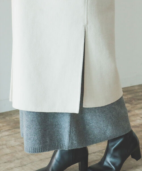 B:MING by BEAMS（ビーミングバイビームス）の「B:MING by BEAMS / リバー ロング コート（ノーカラーコート・レディース・ネイビー/アイボリー・SMALL/MEDIUM）」の20枚目の写真