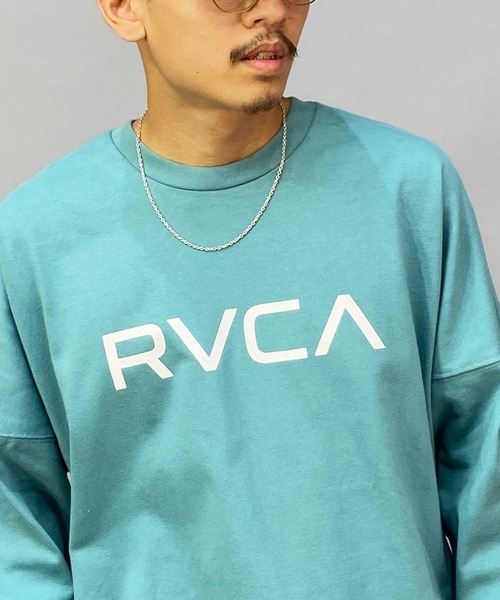 RVCA(ルーカ)の「RVCA/ルーカ ヘビーウェイト ブランドロゴロンT BC042-064(Tシャツ/カットソー・メンズ・ホワイト/ブラック/グリーン・S/M/L/XL)」の3枚目の写真