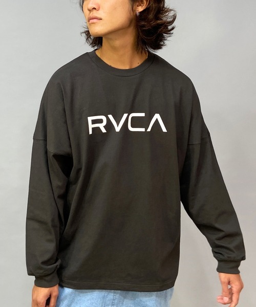 RVCA(ルーカ)の「RVCA/ルーカ ヘビーウェイト ブランドロゴロンT BC042-064(Tシャツ/カットソー・メンズ・ホワイト/ブラック/グリーン・S/M/L/XL)」の1枚目の写真