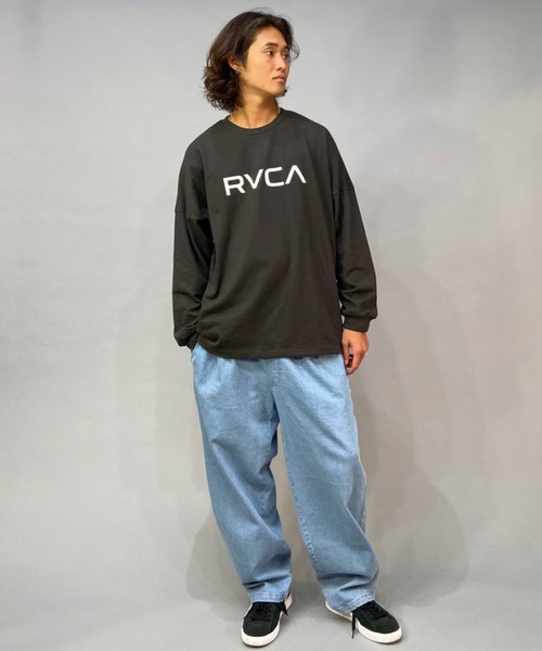 RVCA(ルーカ)の「RVCA/ルーカ ヘビーウェイト ブランドロゴロンT BC042-064(Tシャツ/カットソー・メンズ・ホワイト/ブラック/グリーン・S/M/L/XL)」の19枚目の写真