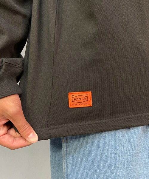 RVCA(ルーカ)の「RVCA/ルーカ ヘビーウェイト ブランドロゴロンT BC042-064(Tシャツ/カットソー・メンズ・ホワイト/ブラック/グリーン・S/M/L/XL)」の16枚目の写真